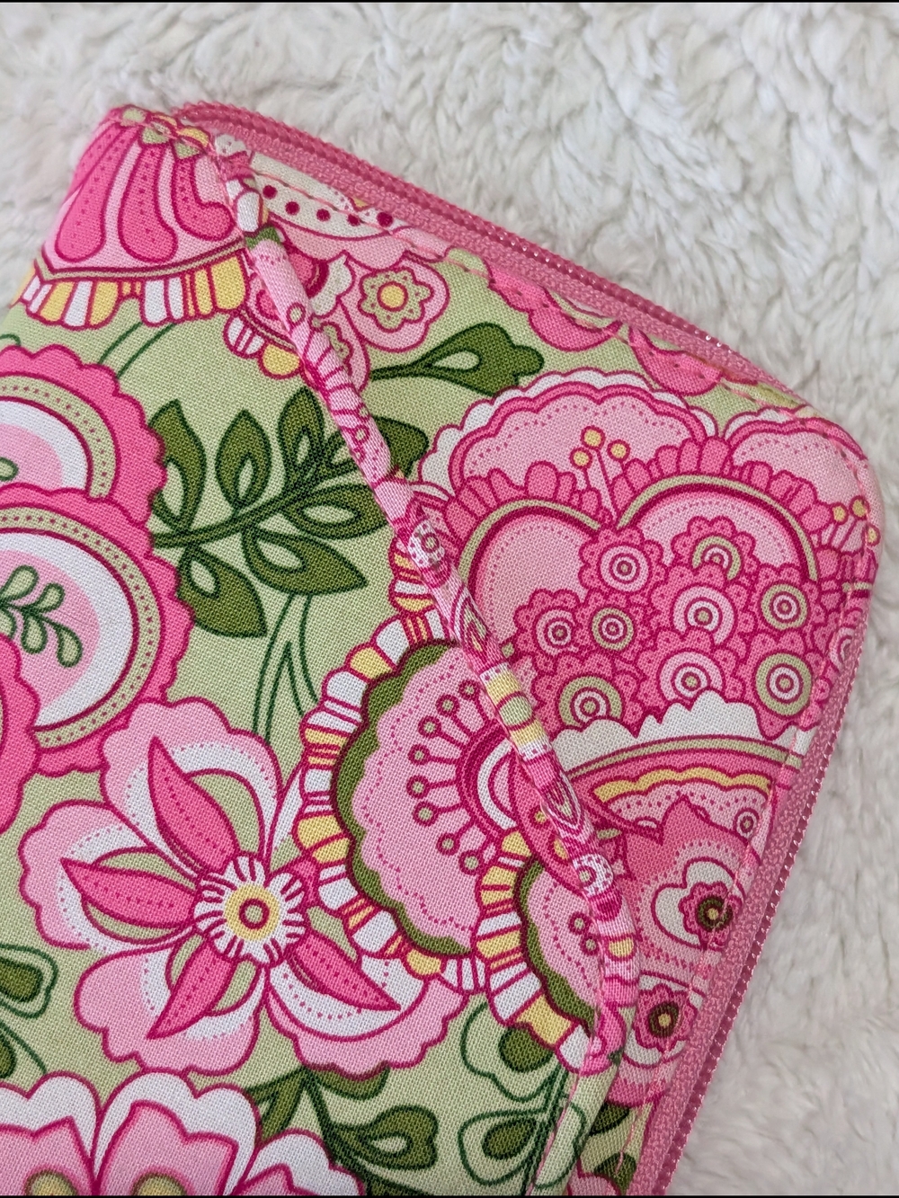 Vintage Y2K Vera Bradley Petal Pink Floral Pattern Travel Case Like New - Picture 3 of 6